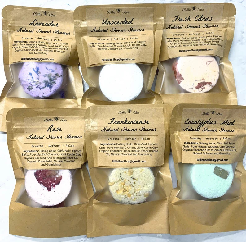Natural Shower Steamer Pack | Shower Steamers Set | Shower Steamers | Spa Gift Box | Organic Gift... | Etsy (US)