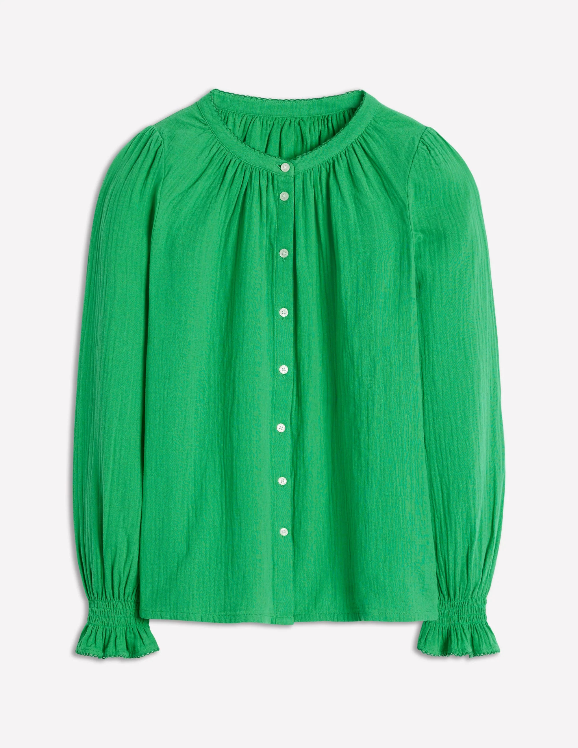 Evie Double Cloth Top-Sapling Green | Boden (US)