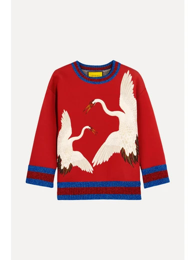Printed bonded cotton-jersey sweatshirt | NET-A-PORTER (US)