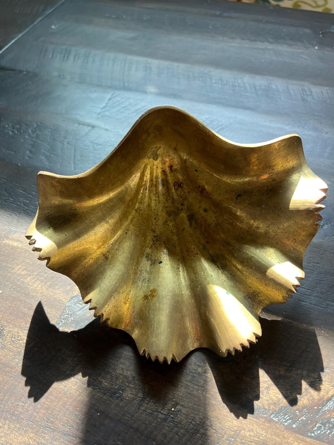 Gorgeous Vintage Brass Trinket Dish | Brass Sea Shell Dish | Brass Dish | Brass Bowl | Jewelry Di... | Etsy (US)