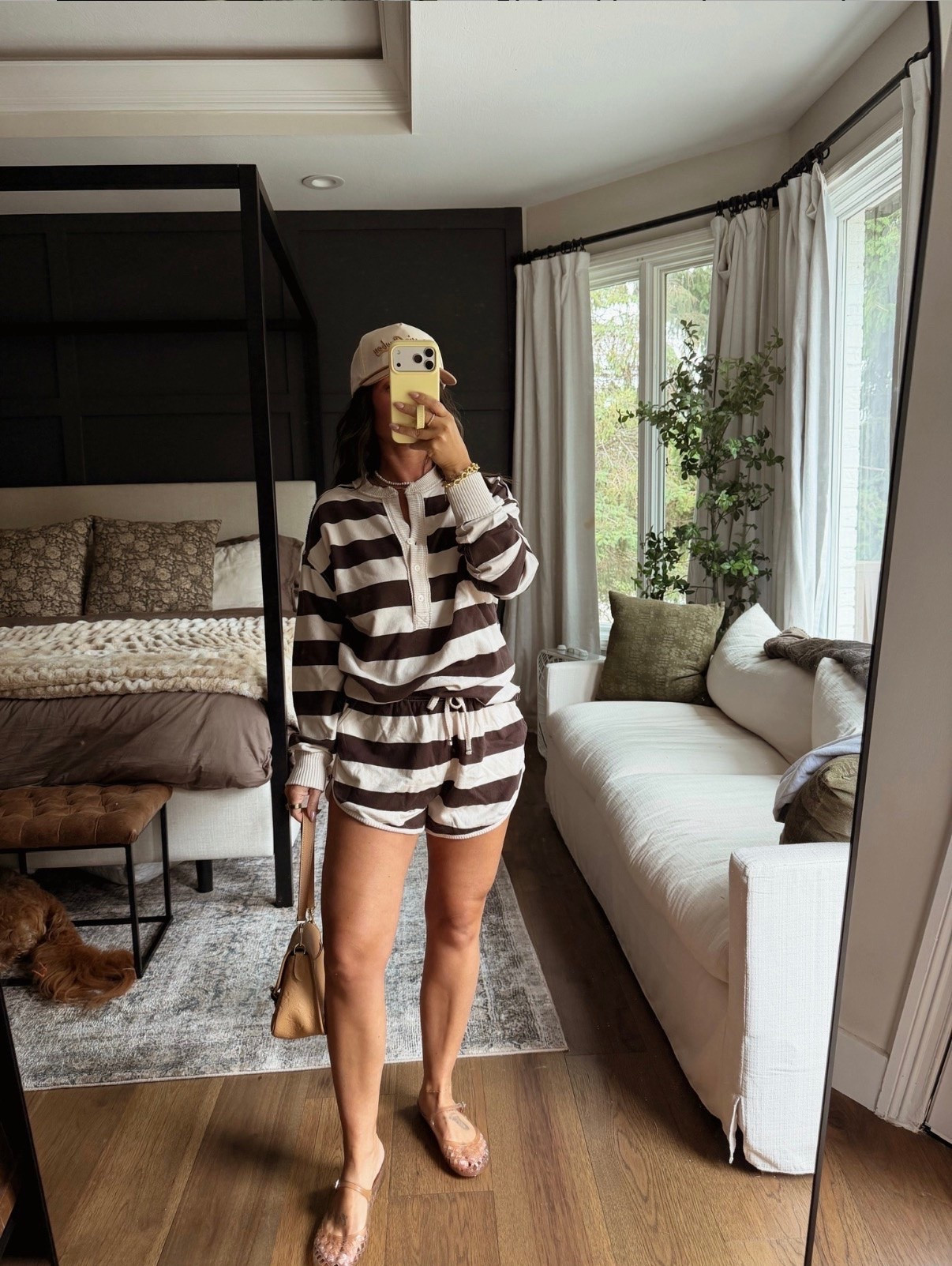 Striped long sleeve and shorts set 🤎

#LTKmomlife #LTKgrwm #LTKootd