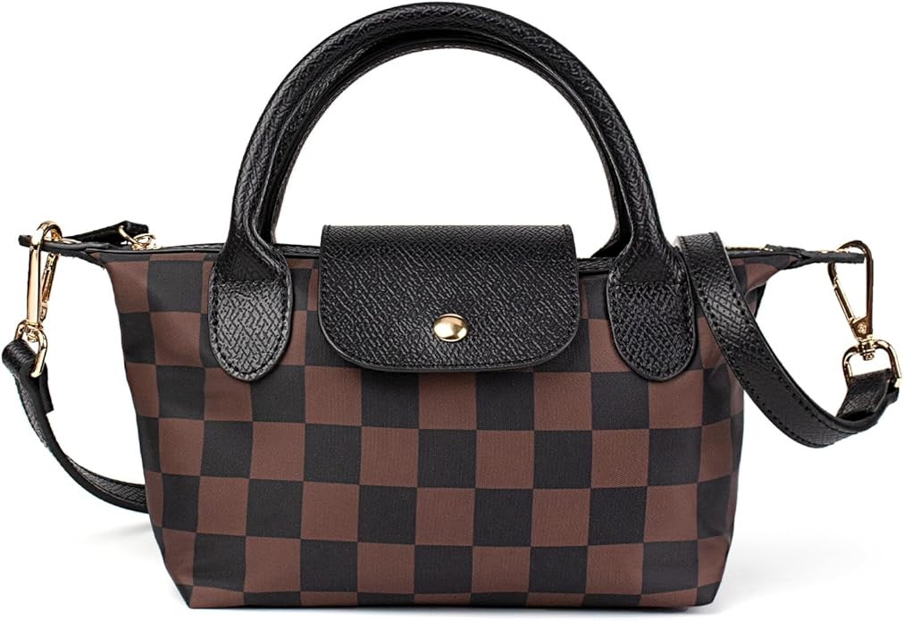 Fashion Mini Nylon Crossbody Handbag for Women,Removable Adjustable Shoulder Strap,Faux Leather T... | Amazon (US)