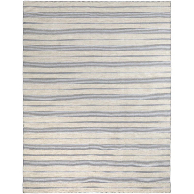 Shastina Handmade Hand Woven Recycled P.E.T. Blue/Cream Rug | Wayfair North America