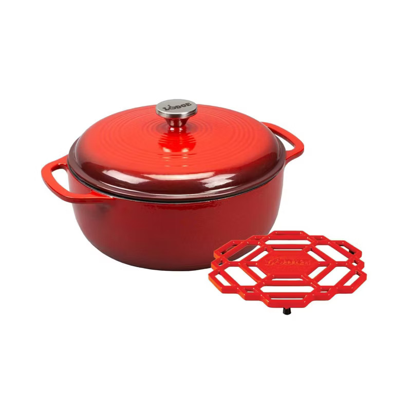 Lodge 6qt Cast Iron Enamel Dutch Oven | Target