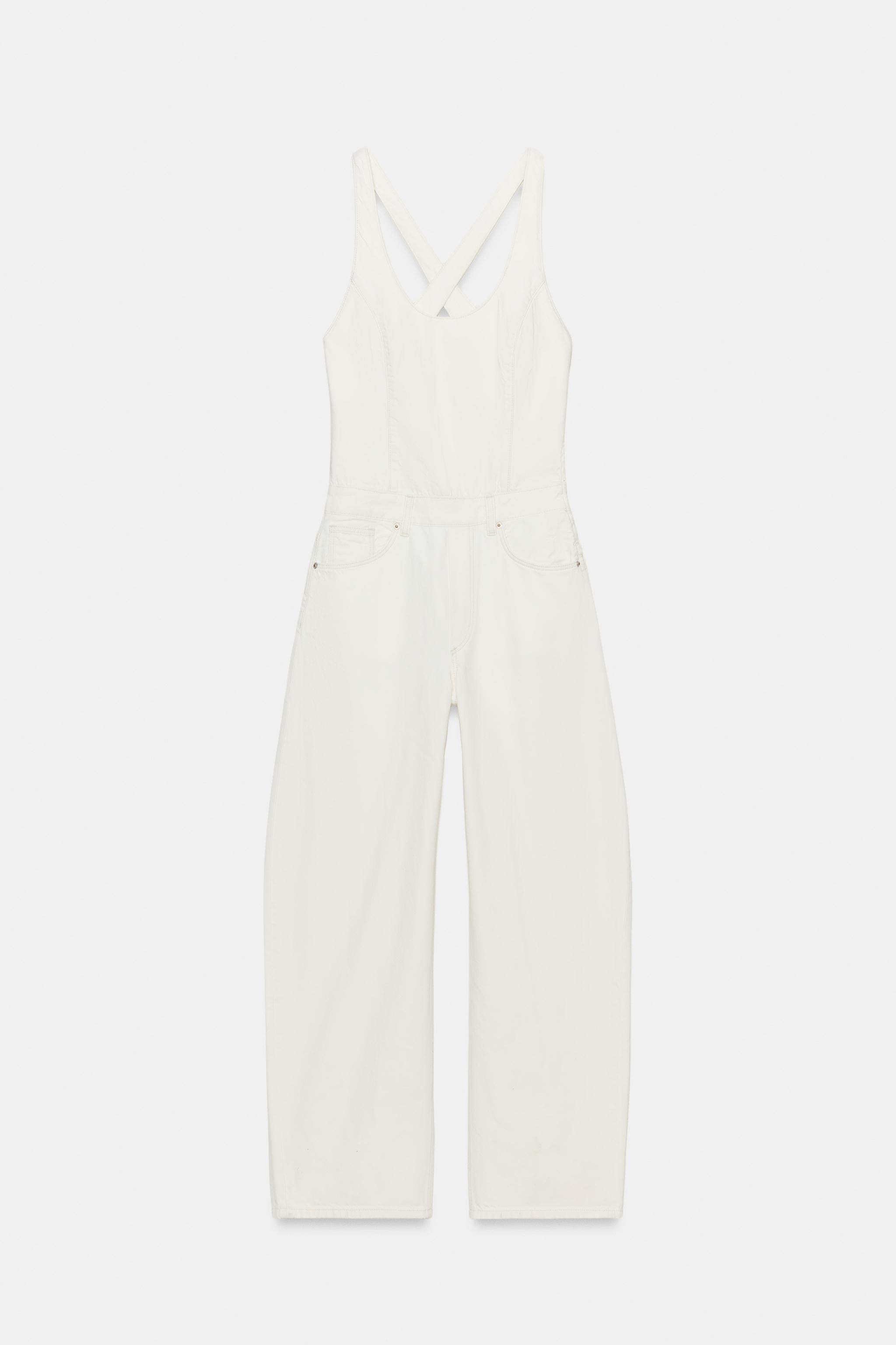 TRF DENIM STRAPPY JUMPSUIT | Zara US