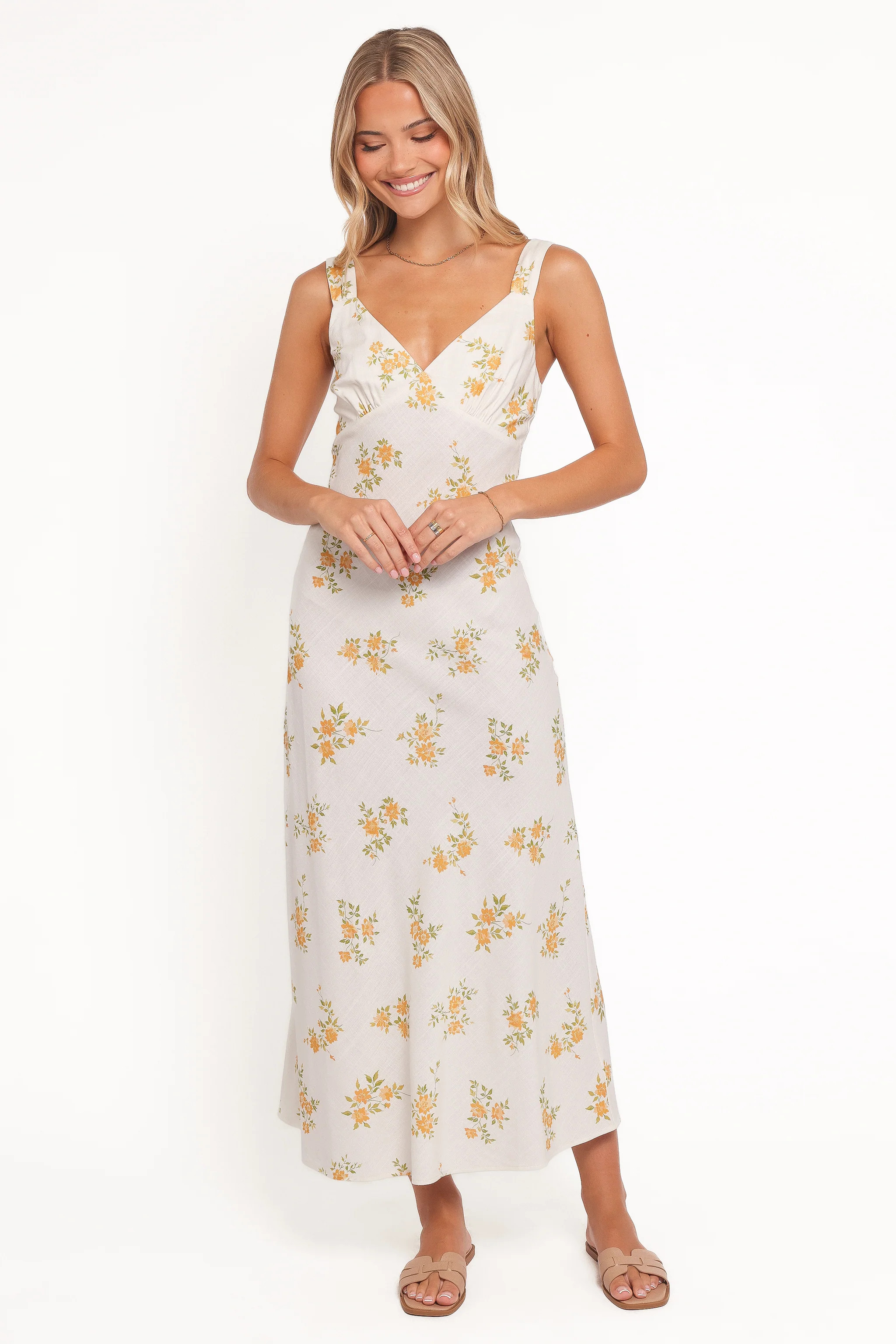 Zinnia Midi Dress - Yellow Floral | Petal & Pup (US)
