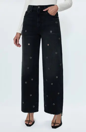 Pistola Hendrix Crystal Embellished Eyelet Jeans | Nordstrom | Nordstrom