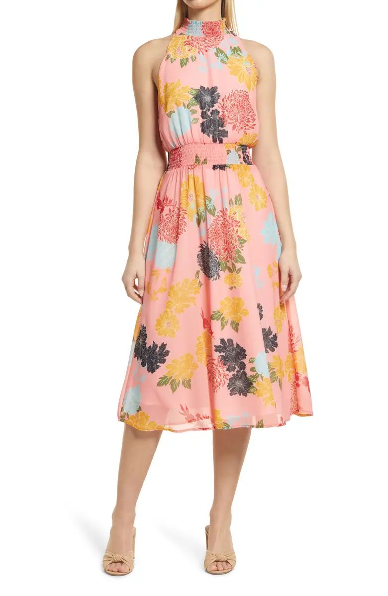 Sam Edelman Floral A-Line Midi Dress | Nordstrom | Nordstrom