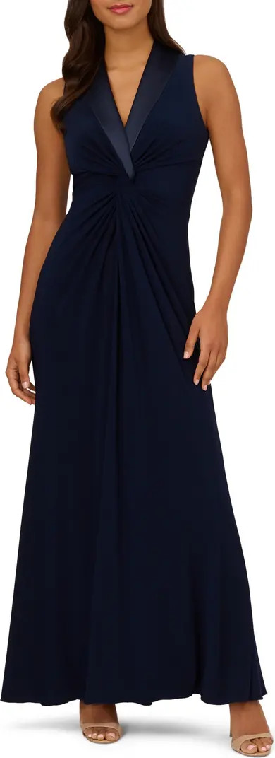 Tuxedo Matte Jersey Gown | Nordstrom