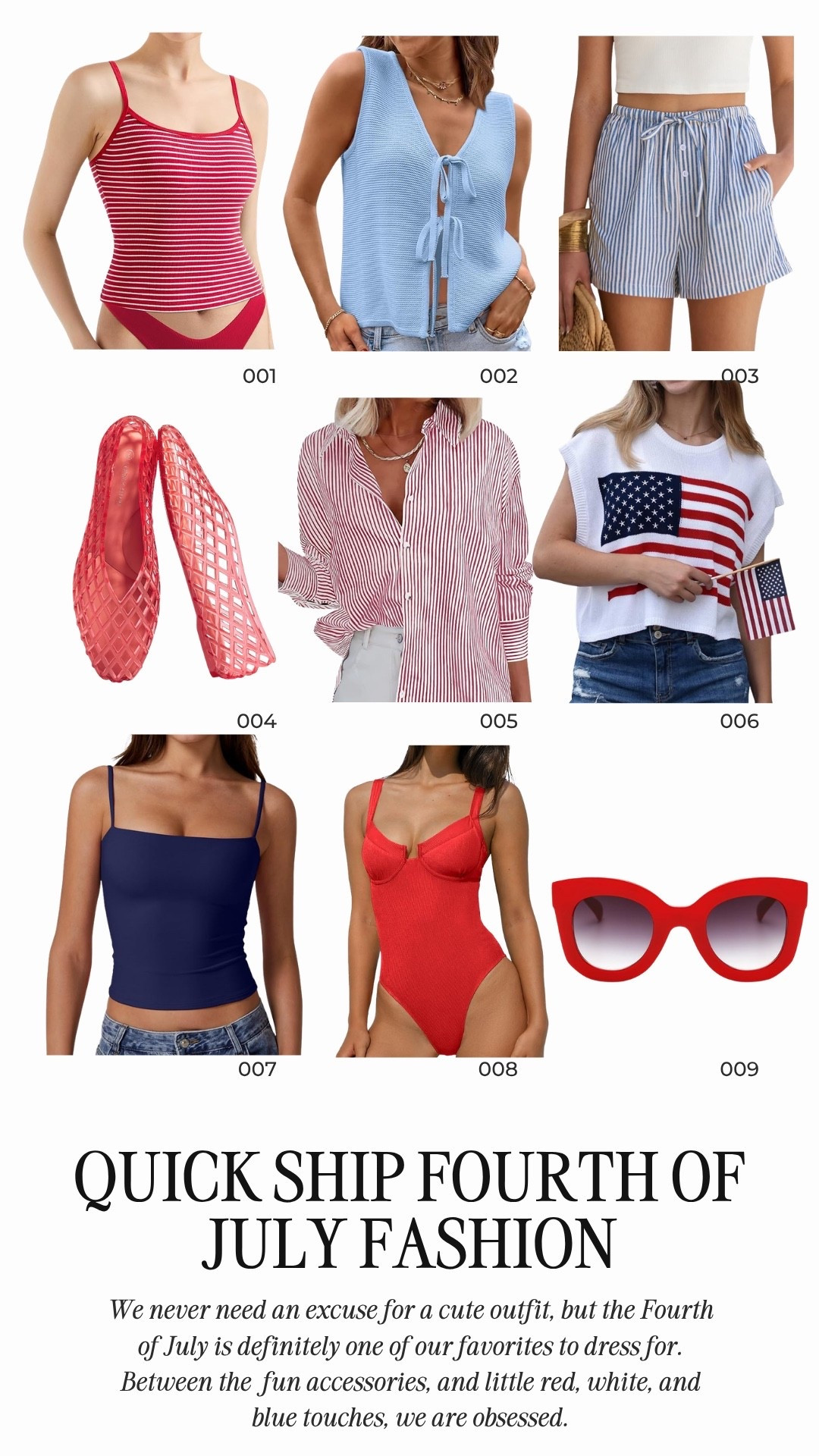 Quick ship Fourth of July Amazon fashion!

Amazon fashion, Fourth of July fashion, red, white, and blue

#LTKootd