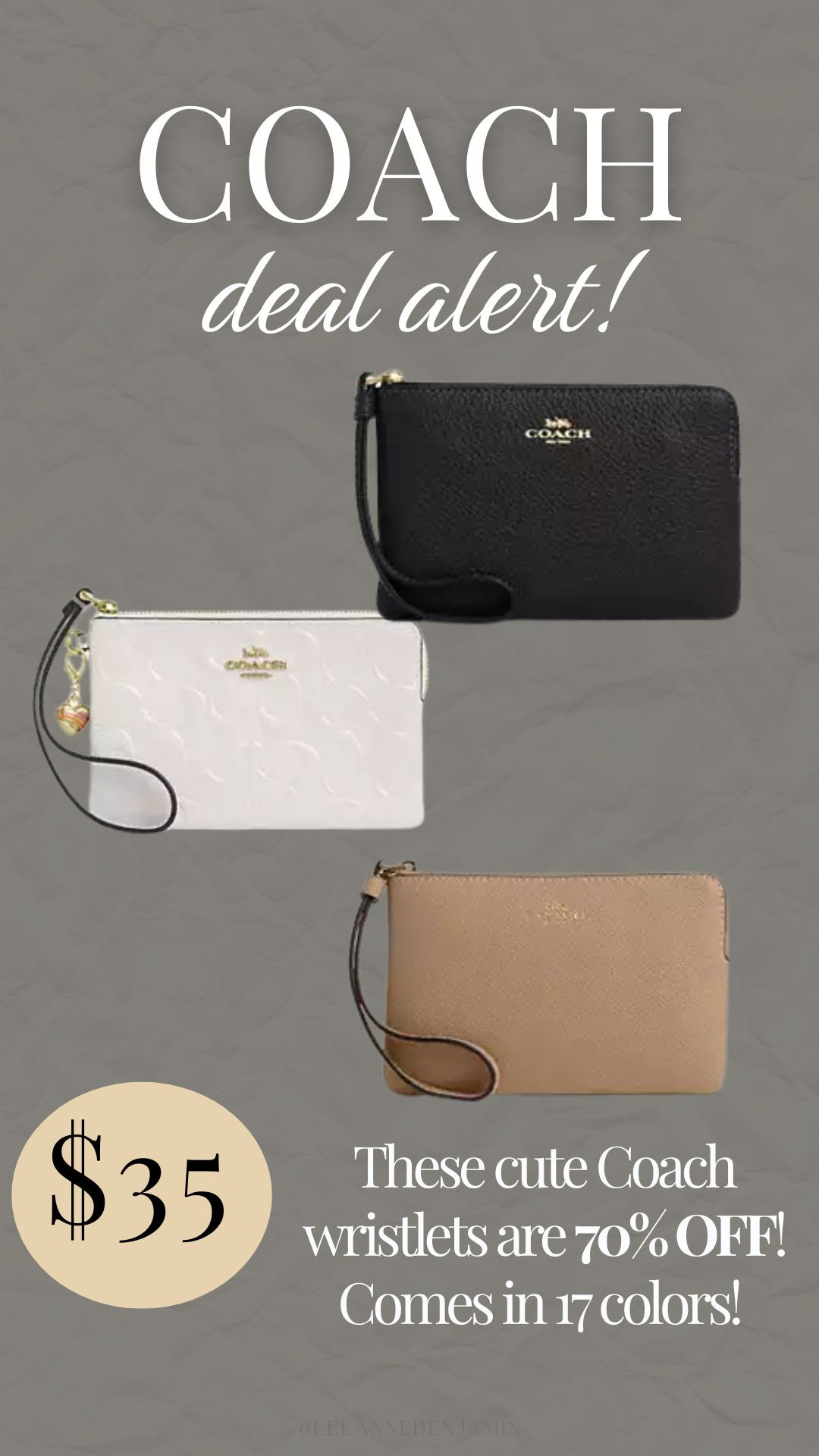 Wait how good is this deal from Coach?! These wristlets are 70% off! Come in so many colors!  

 #LTKSaleAlert #LTKFindsUnder50