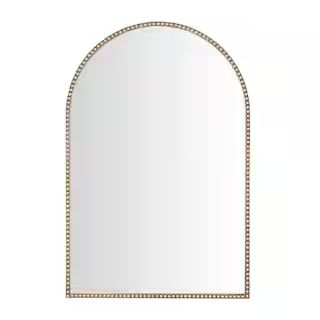 Home Decorators Collection Medium Arched Gold Antiqued Classic Accent Mirror (35 in. H x 24 in. W... | The Home Depot