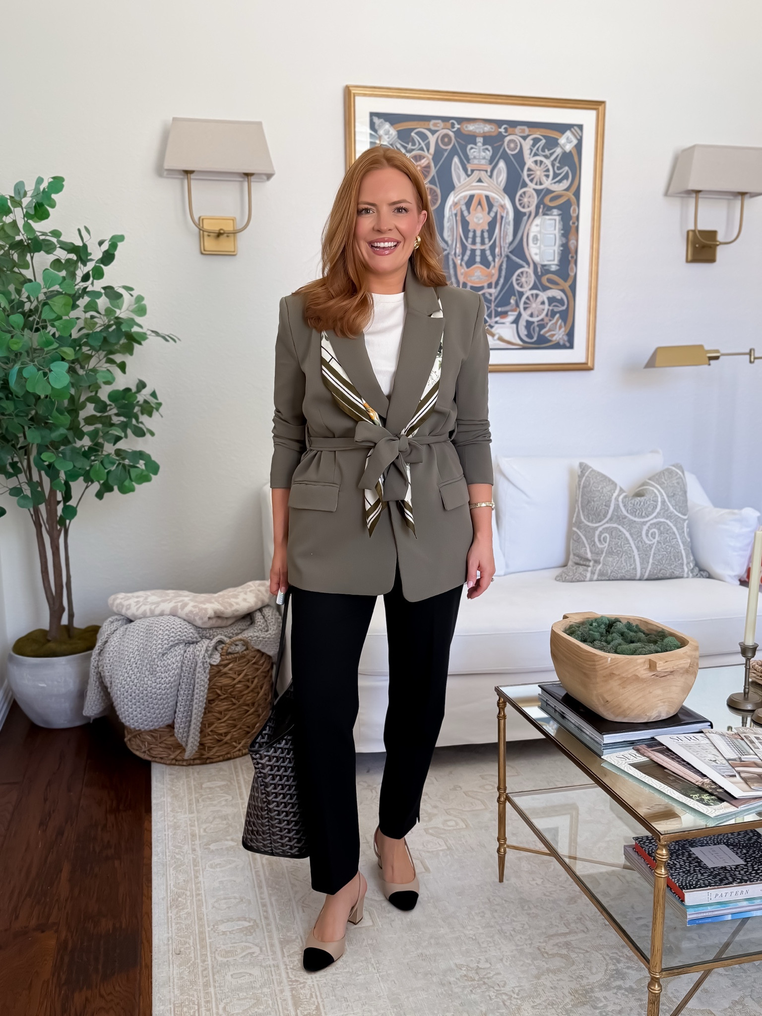 Elevated business casual outfit ✨ olive blazer + Spanx work pants
These Spanx PerfectFit pants are smoothing, comfortable, and postpartum-friendly. I wear my usual size and love them for work, presentations, or client meetings. Shop the outfit in my LTK!

#LTKspring #LTKWorkwear #LTKmomlife