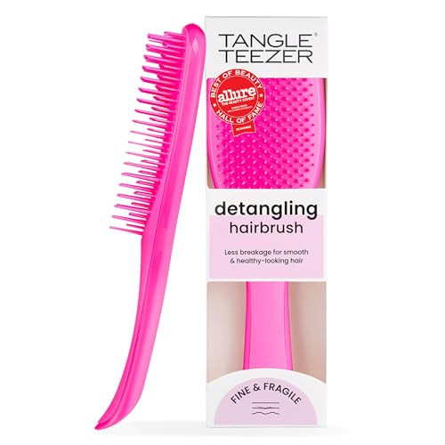 Tangle Teezer Fine Ultimate Detangler Brush, Dry & Wet Hair Brush to Detangle & Reduce Breakage for Fine Hair Types, Runway Pink | Amazon (US)