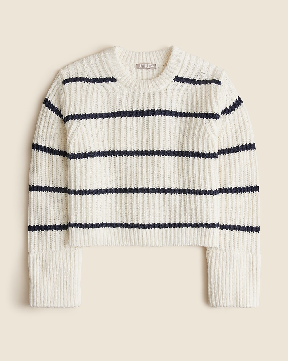Heritage cotton fisherman crewneck sweater in stripe | J. Crew US