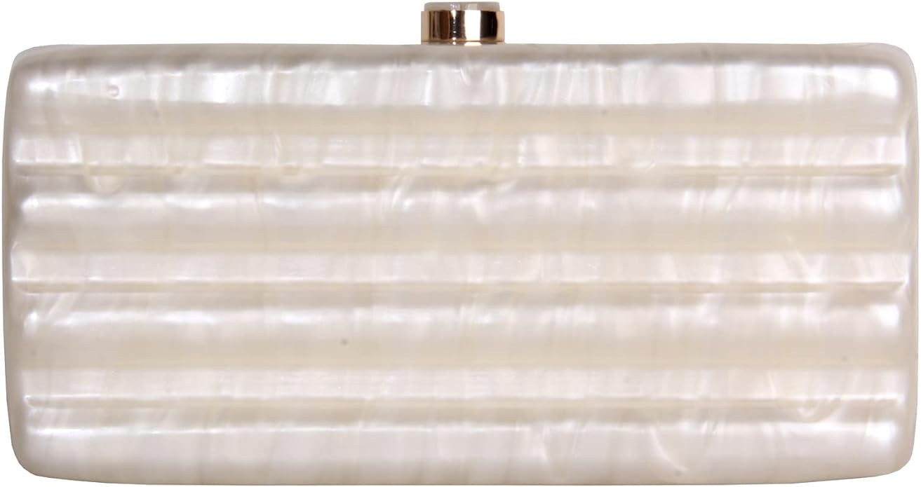 NUSTTAL Women Acrylic Clutch Purse Marbled Evening Shoulder Bag for Wedding Cocktail Party Prom | Amazon (US)