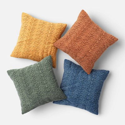 Stone Washed Botanical Square Throw Pillow - Threshold™ | Target