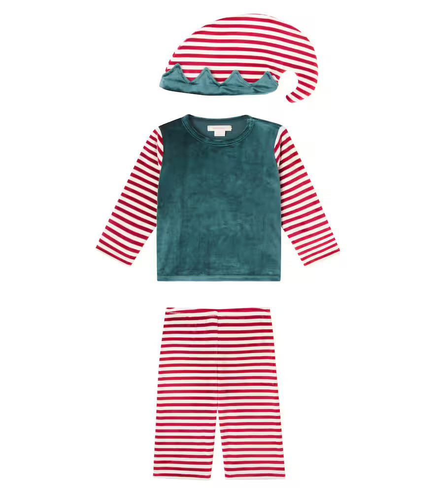 Konges Slojd Striped velvet top, pants, and hat set | Mytheresa (UK)