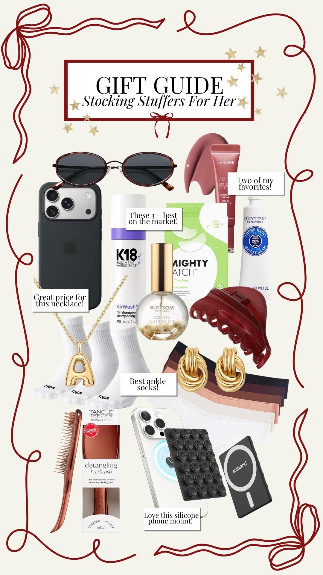 Gift Guide - Stocking Stuffers for Her!

Gift guides, christmas gifts, Black Friday shopping, gifts for her, stocking stuffers

#LTKGiftGuide #LTKCyberWeek #LTKHoliday