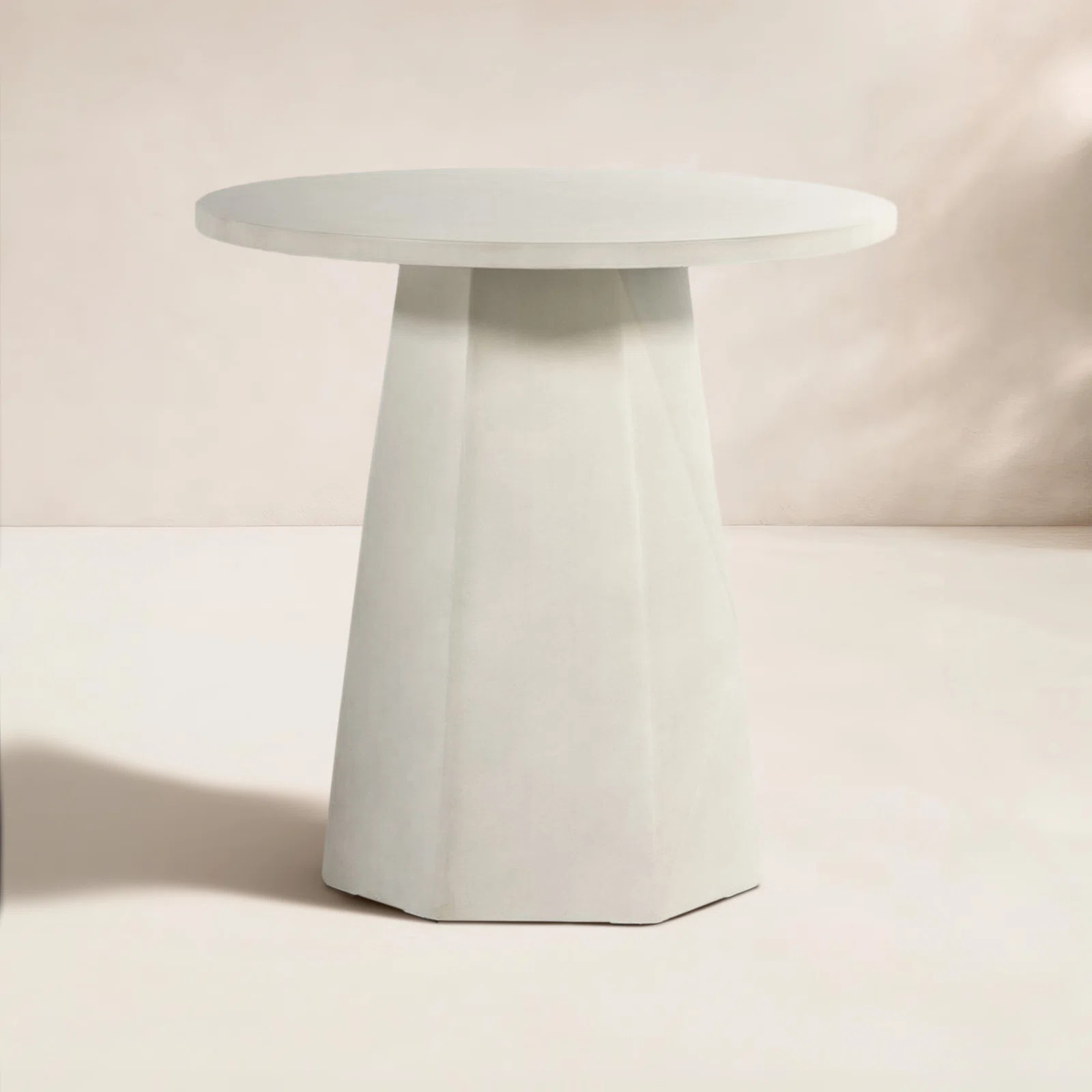 Round Concrete Outdoor Side Table , 22'' in. W 22'' in. D | Wayfair North America