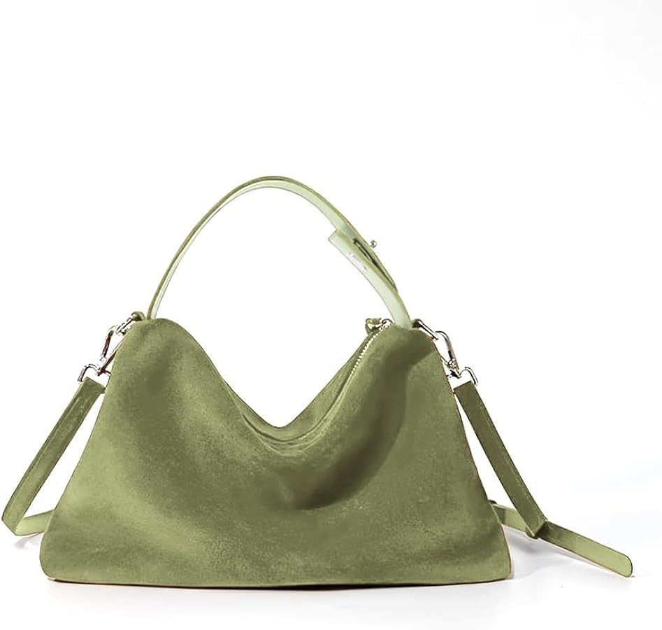 VAKAER Suede Tote Bag for Women, Suede Leather Crossbody Bag with Adjustable Strap Nubuck Shoulde... | Amazon (US)