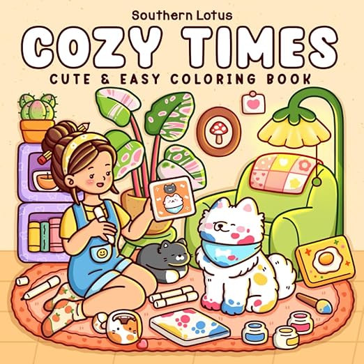 Cozy Times: Coloring Book for Adults and Teens Featuring Girls, Boys, and Pets in Chill Moments a... | Amazon (US)