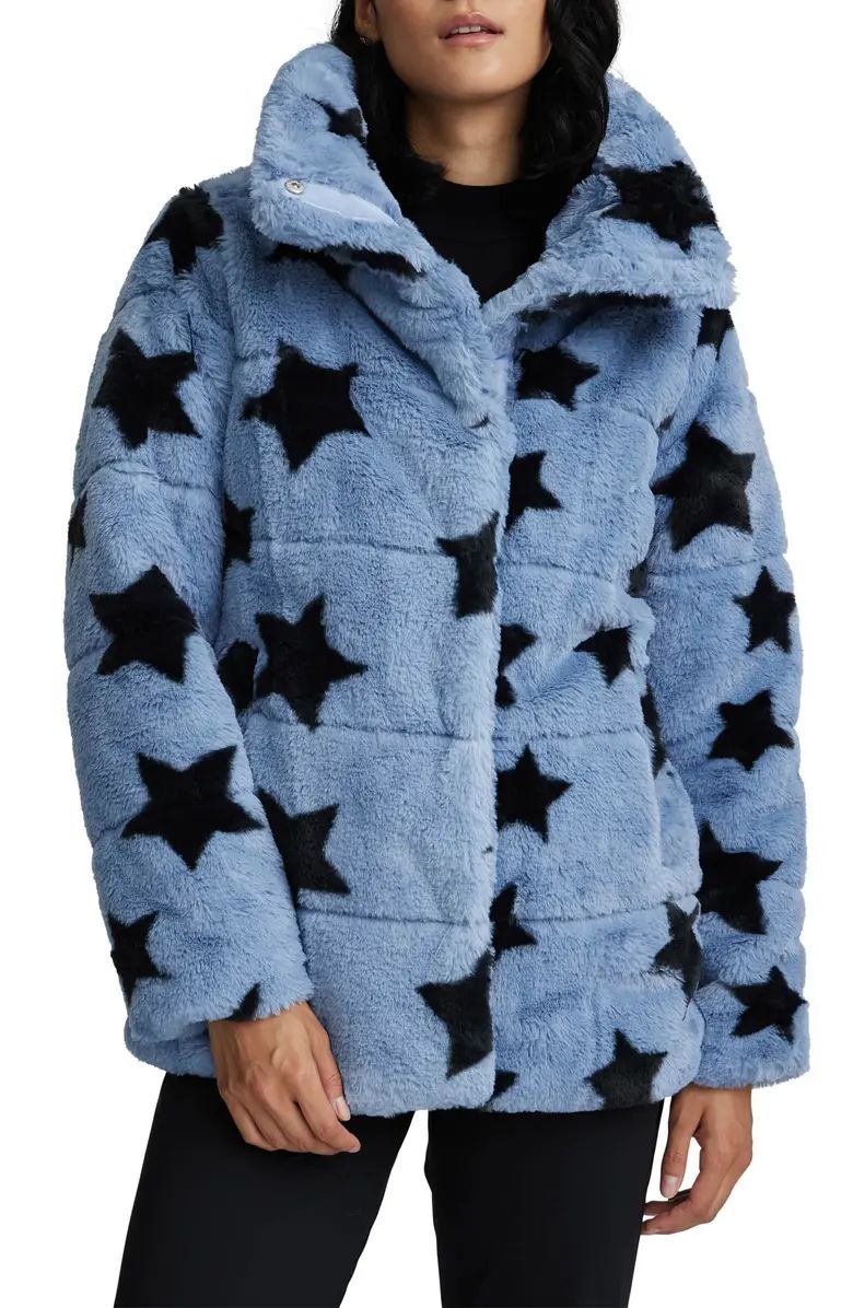 NVLT Star Print Faux Fur Puffer Jacket | Nordstromrack | Nordstrom Rack
