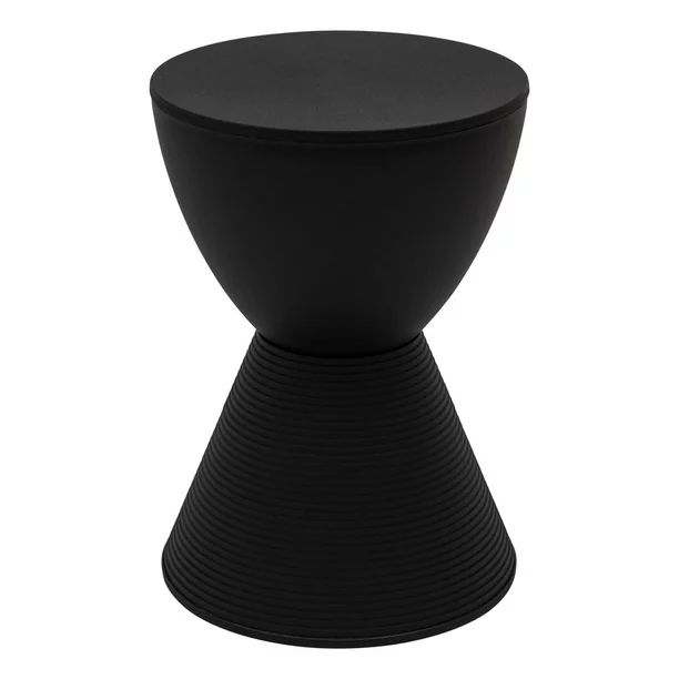 Leisuremod Contemporary Design Modern Round  Boyd Side Table - Black | Walmart (US)