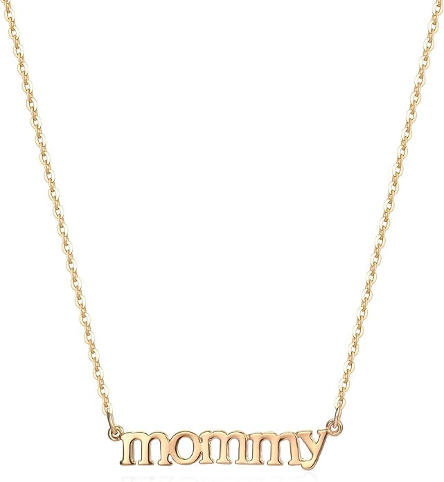 MEVECCO Gold Dainty Mom Necklace,14K Gold Plated Cute Tiny Mama Personalized Name Charm Necklace ... | Amazon (US)