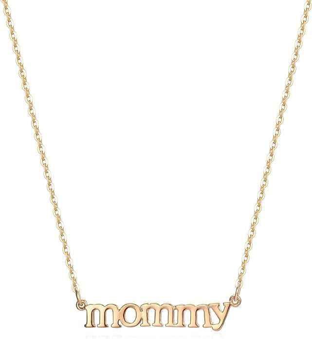 MEVECCO Gold Dainty Mom Necklace,14K Gold Plated Cute Tiny Mama Personalized Name Charm Necklace ... | Amazon (US)