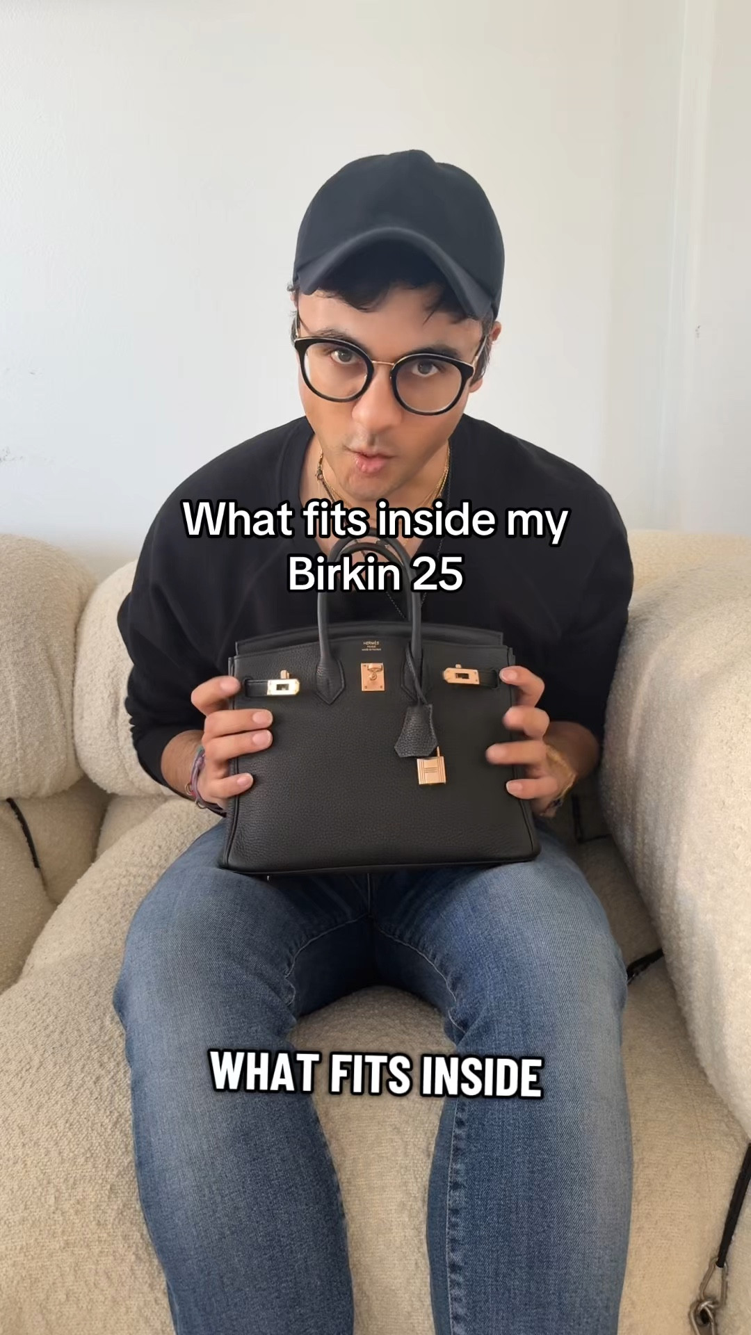 What fits in a Birkin 25 rental from @luxedujour #birkin #whatsinmybag #minikelly #birkin25 #hermes