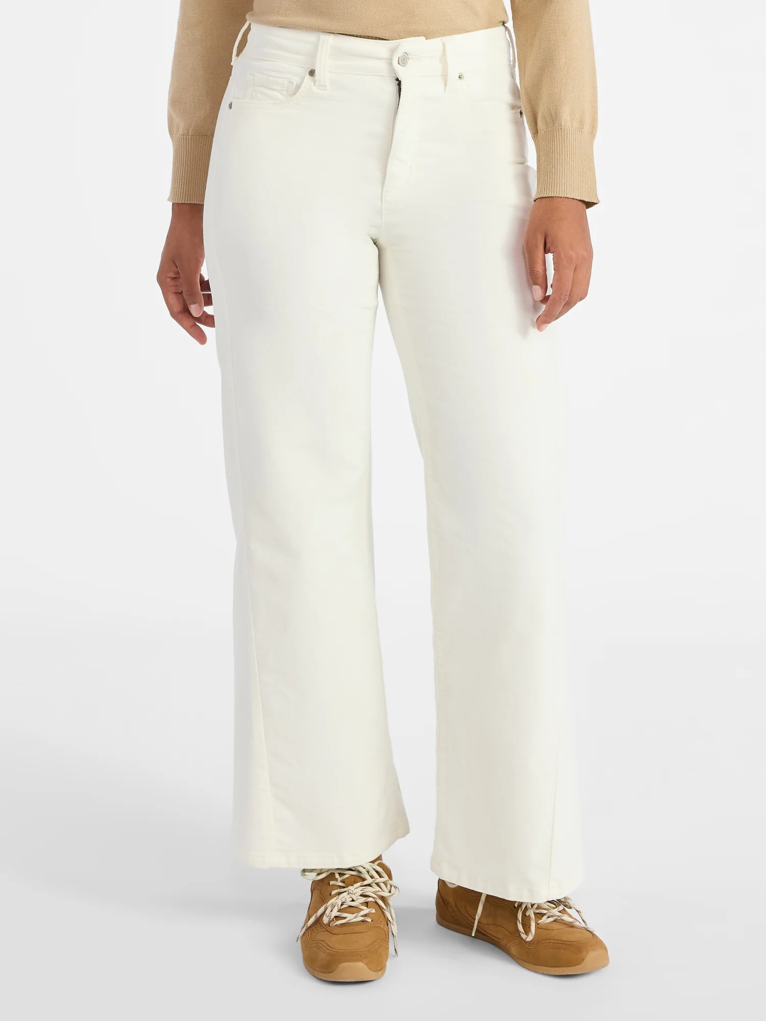 Time and Tru Women's Velvet Wide Leg Pants, 32" Inseam, Size 0-20 - Walmart.com | Walmart (US)