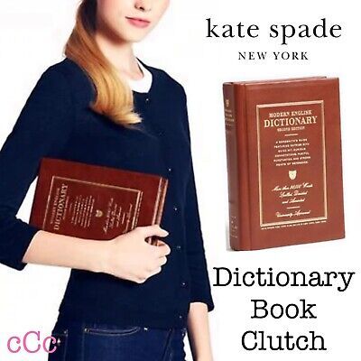 KATE SPADE WORDSMITH DICTIONARY NOVELTY BOOK CLUTCH WKRU2098 | eBay US