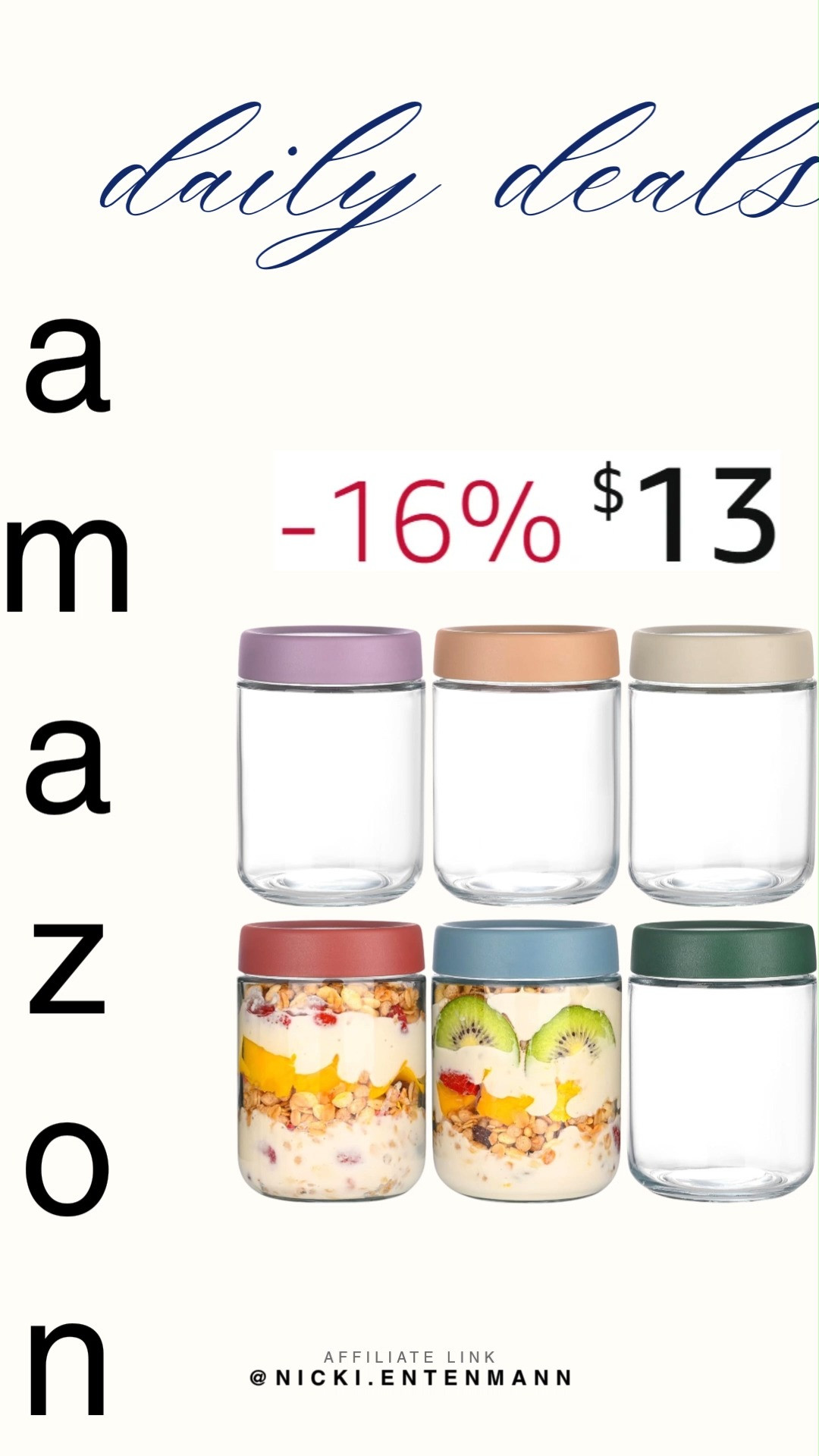 Overnight oats containers with lids make meal prep fun and fuss‑free. Stack, store, and savor your breakfast creations while keeping mornings smooth and cheerful. 🥣✨🌞  

#overnightoats #mealprep #breakfastideas #kitchenstorage #healthyrecipes #foodcontainers #easymeals #homedecor #cookingessentials #budgetfriendly 

 #LTKfoodie #LTKHome #LTKSaleAlert
