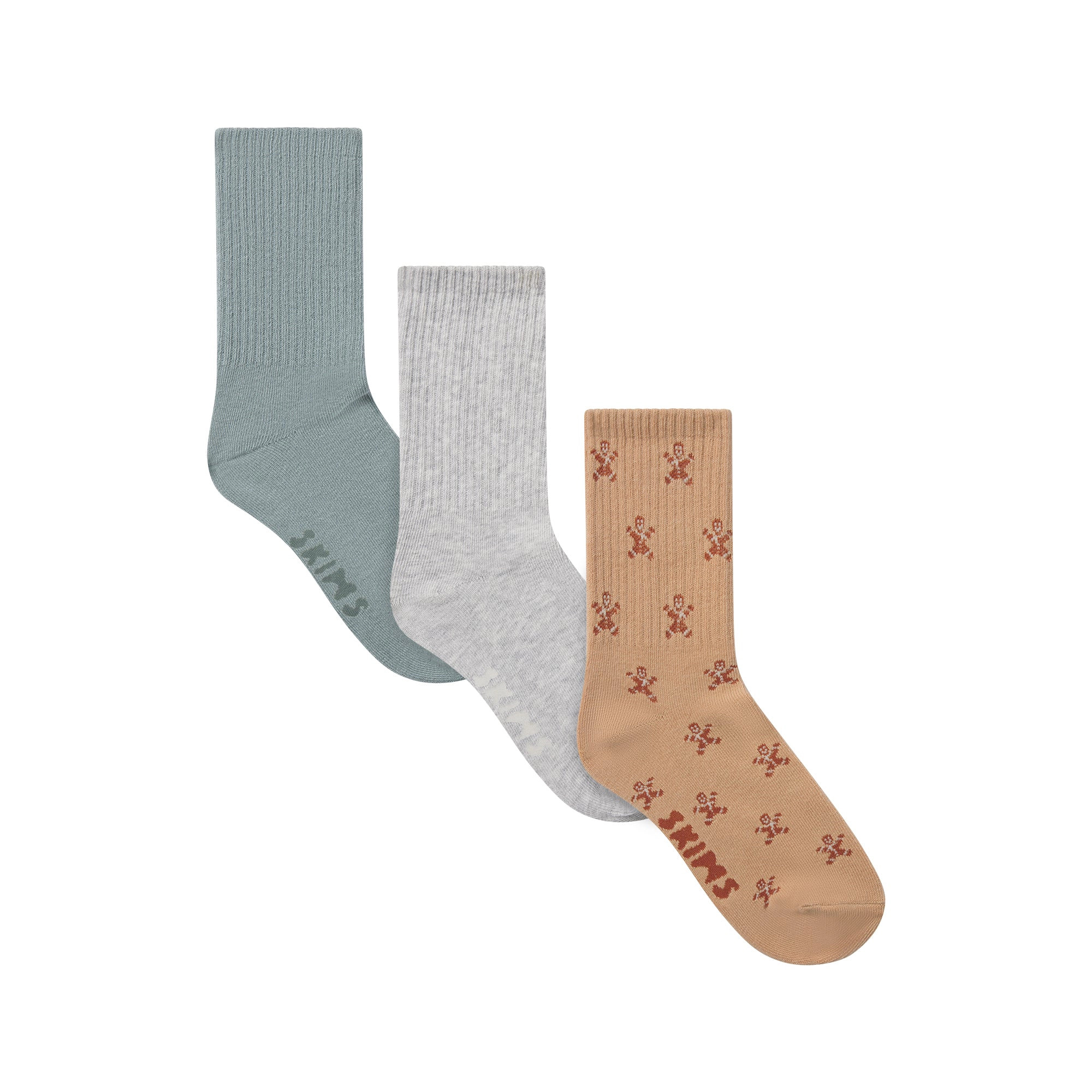 SPORT CREW SOCK 3-PACK | GINGERBREAD MULTI | SKIMS (US)