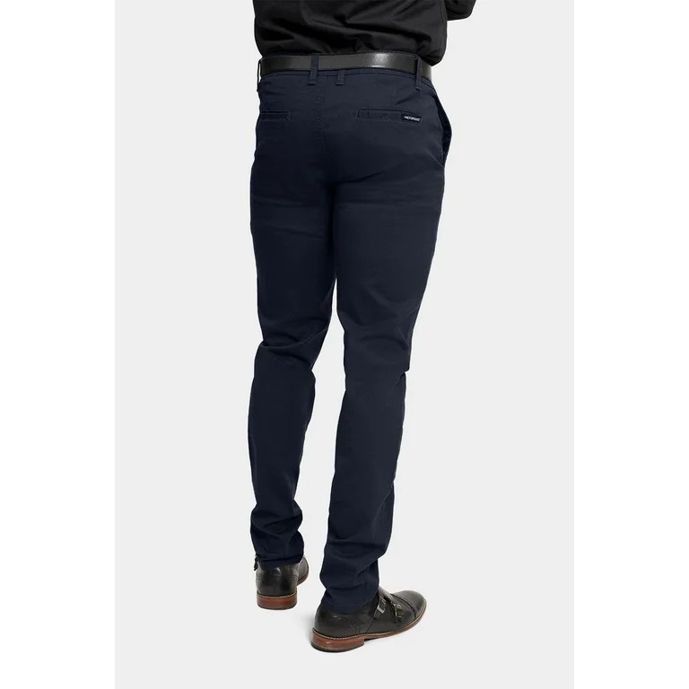Victorious Men's Basic Casual Slim Fit Stretch Chino Pants DL1250 - NAVY - 32/30 | Walmart (US)