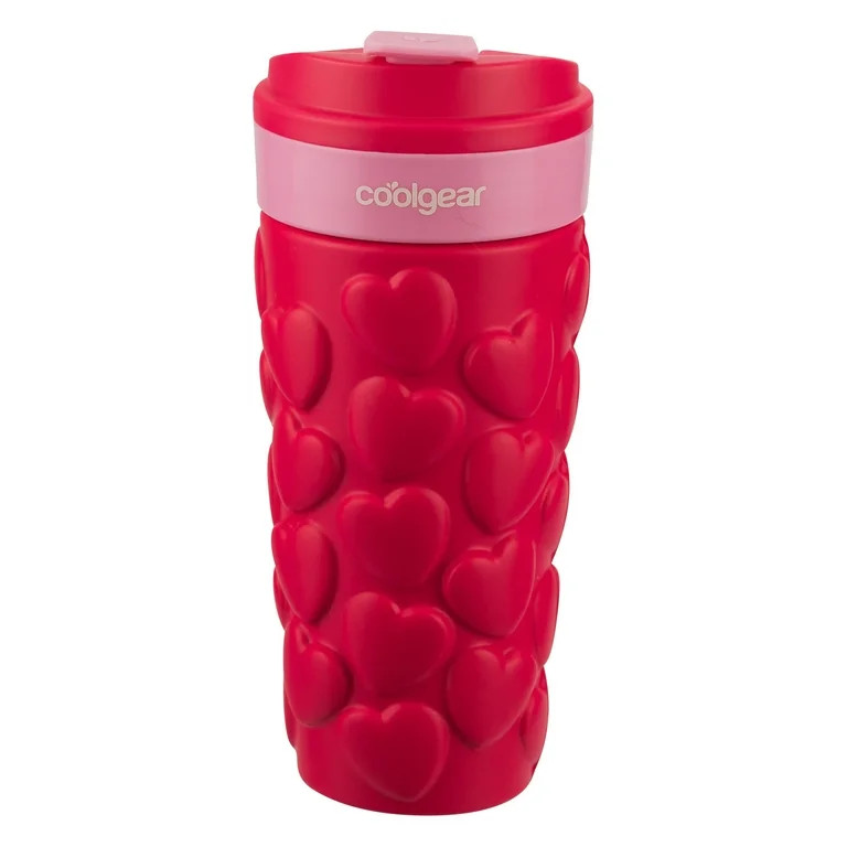 Cool Gear 20 Fluid Ounce Heart Sleeve Coffee Tumbler - Red | Walmart (US)