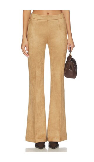 Generation Love Wesley Faux Suede Pants in Brown. - size 0 | Revolve Clothing (Global)