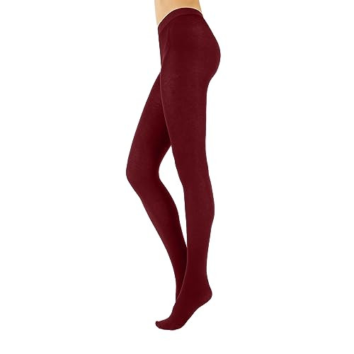 CALZITALY Cashmere Wool Tights – Fleece Lined Warm Pantyhose for Women, S, M, L, XL, XXL, 3XL, 4XL, 150 DEN (M, Wine) | Amazon (US)