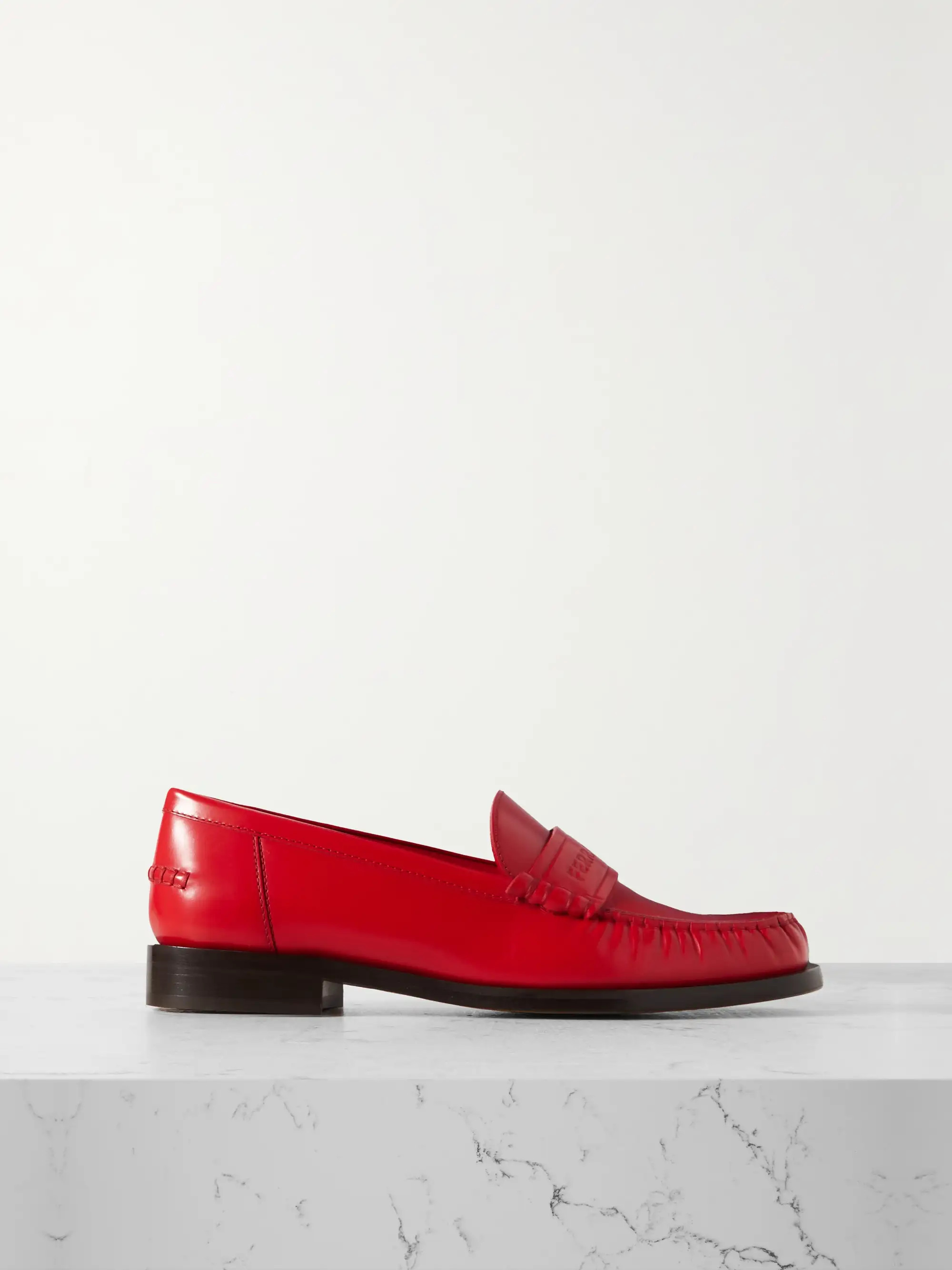 Irina logo-debossed leather loafers | NET-A-PORTER (US)