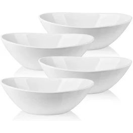 Better Homes & Gardens Oval Porcelain Serve Bowls, White, Set of 4 | Walmart (US)