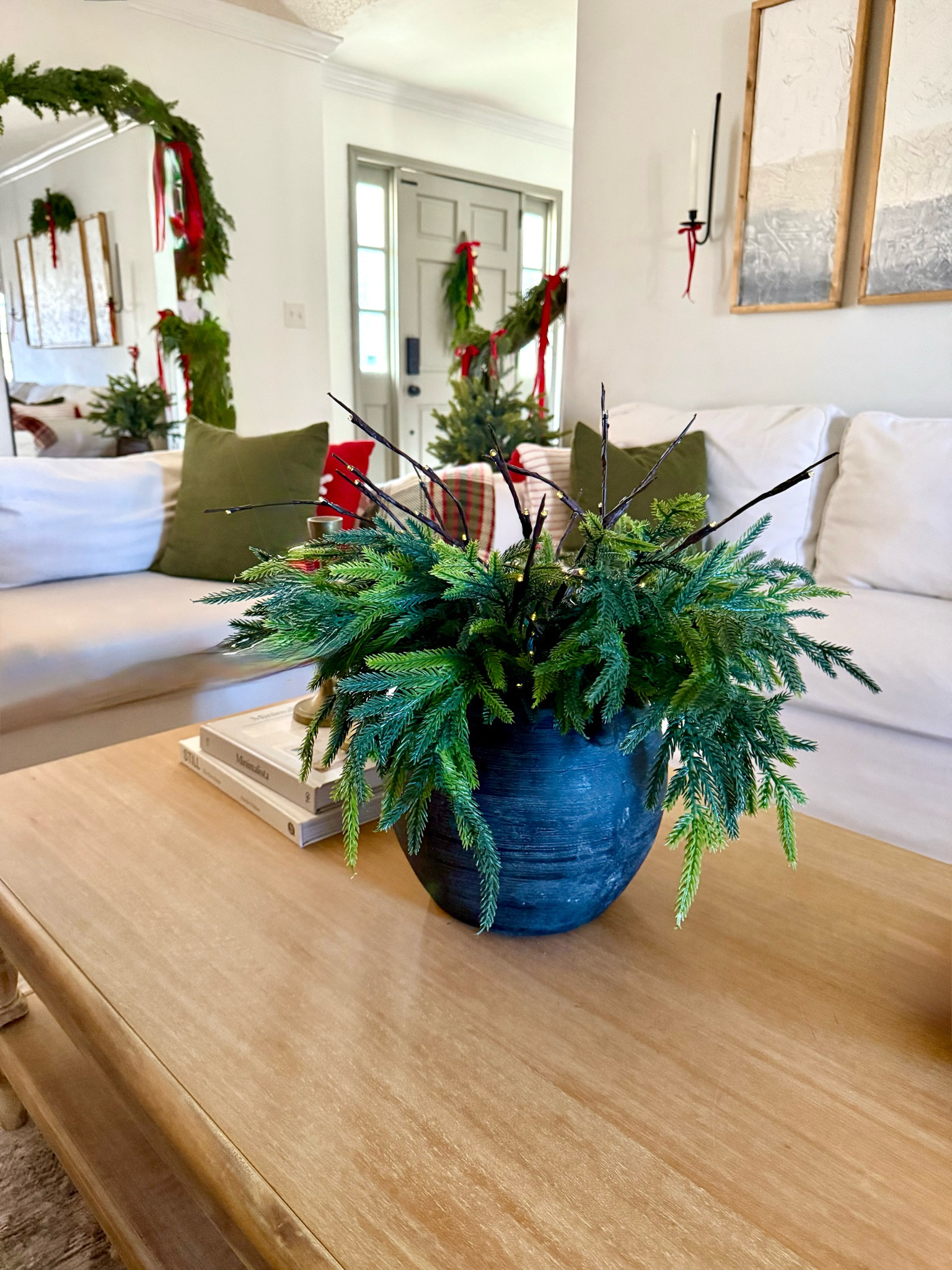 My 23” Norfolk pine stems are on sale today with an extra 5% off coupon box - set of 12

My lighted branches are on sale too (set of 3), battery operated with multiple lighting modes and a timer function 

#LTKSaleAlert #LTKHoliday #LTKSeasonal