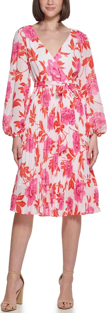 Pleated Midi Dress | Nordstrom Rack