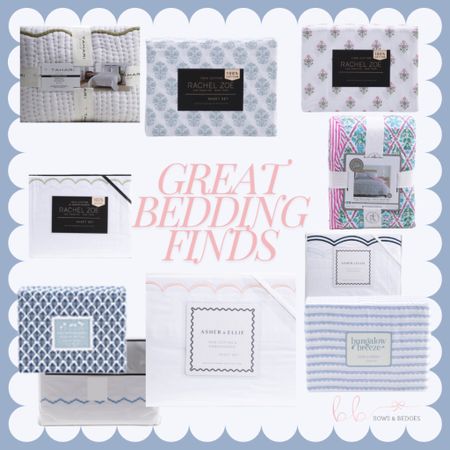 Great Bedding finds at Marshall’s, Sheet sets, Grandmillenial sheets, Scalloped sheets, block print sheet sets, affordable bedding, Scalloped quilts. 

#LTKFindsUnder100 #LTKHome #LTKStyleTip
