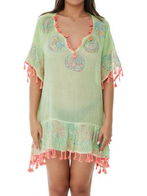 Ranee's Tassel Mini Kaftan Coverup on SALE | Saks OFF 5TH | Saks Fifth Avenue OFF 5TH