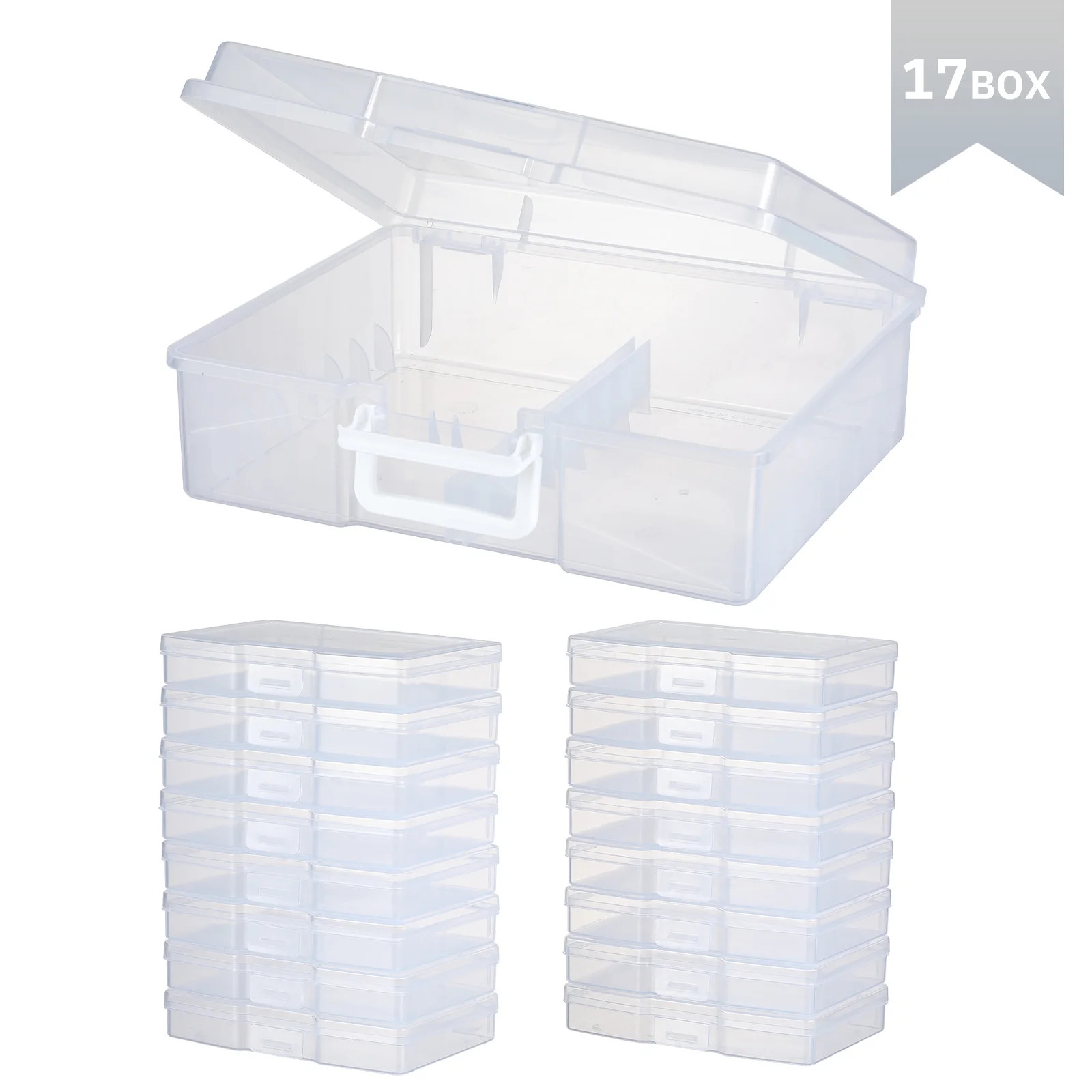 Novelinks 16 Transparent photo storage boxes for 4x6 Inch Pictures Photo Box Sticker Organizer,Cl... | Walmart (US)