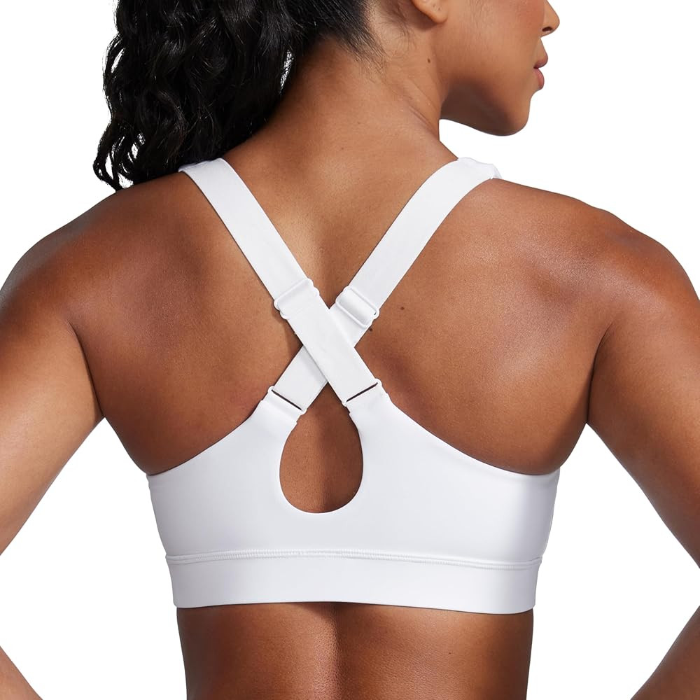 CRZ YOGA Butterbreeze Criss Cross Back Sports Bras for Women - V Neck Adjustable Straps Padded Wo... | Amazon (US)