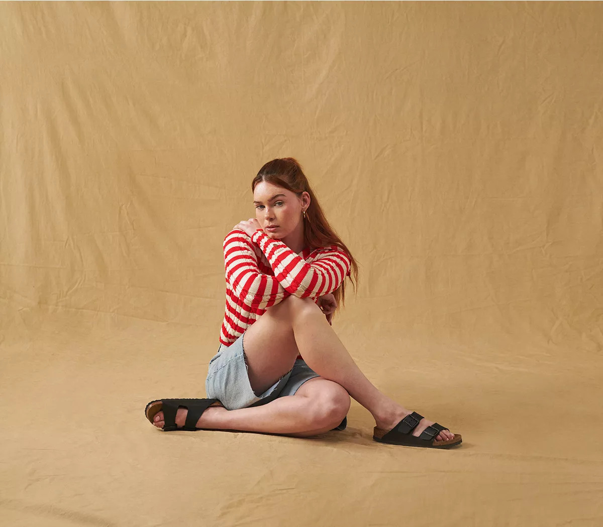 BIRKENSTOCK
								Arizona Two Strap Sandals F
								Black Birko Flor | OFFICE London (UK)