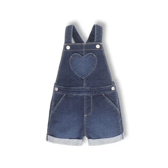 Wonder Nation Toddler Girl Denim Shortall, Sizes 12 Months - 5T | Walmart (US)