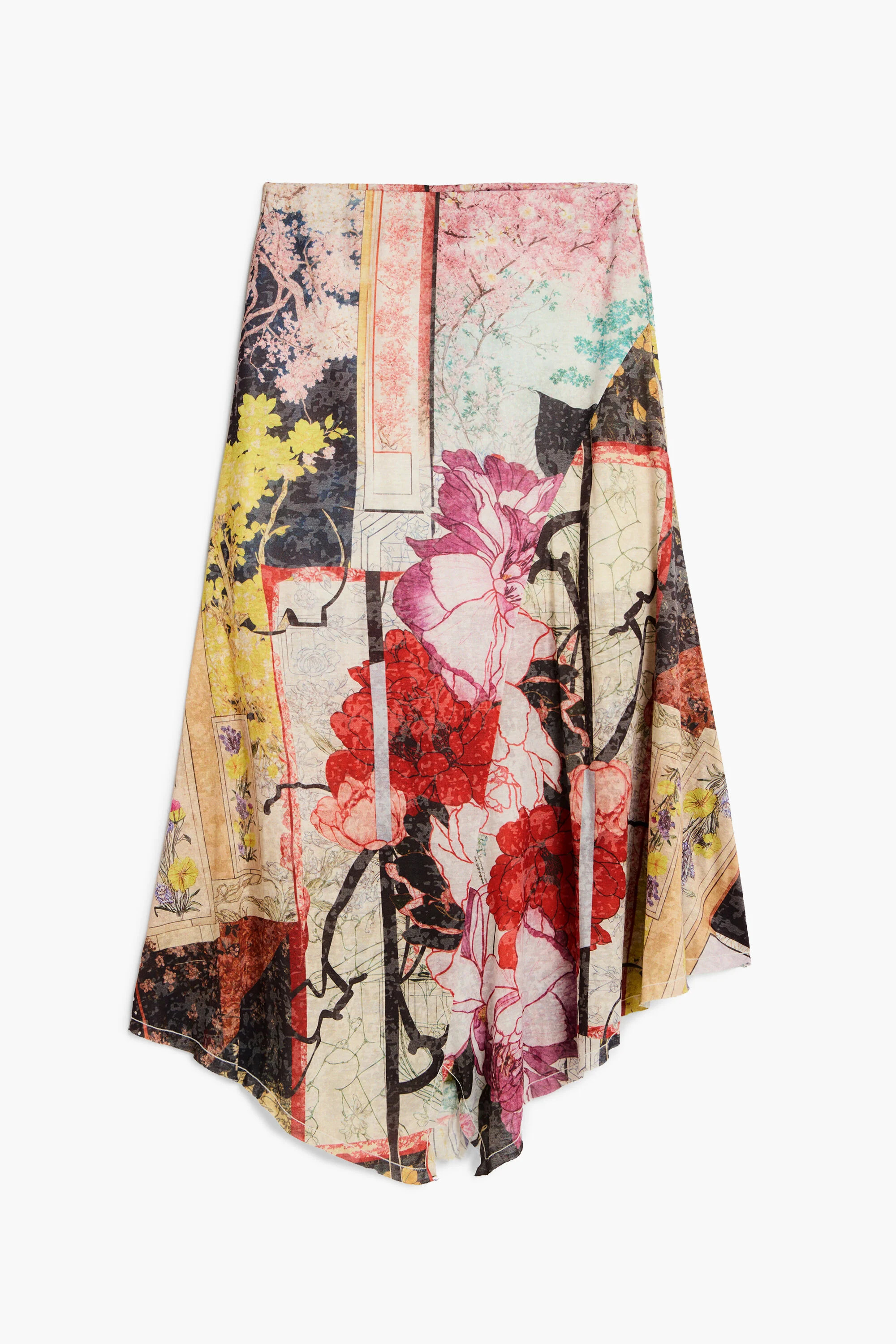 Long printed skirt black Women's I Desigual.com | Desigual USA,CA